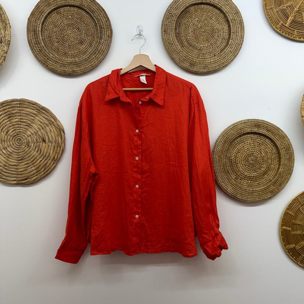 H&M Button Up Linen Shirt XL